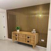 Acoustic Slatted Wall Panel – Metallic Gold | Stylish, Durable & Soundproof